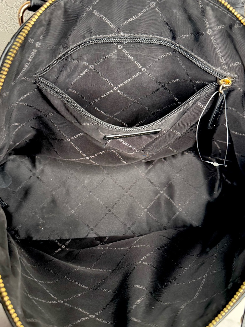 Michael Kors Black Pebbled Leather Tote with Gold Hardware - Picture 10 of 14